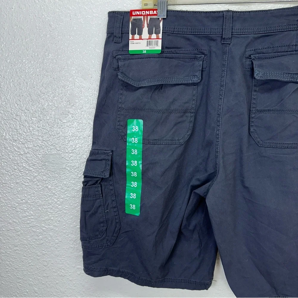 UNION BAY UB Cargo Shorts Men 38 Y2K Blue Gray Chunky Skate Cargo Bermuda hiking